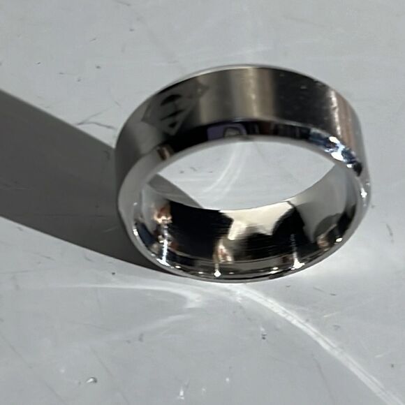 Bundle Sale 3 for $15 | Superman Symbol Silvertone Ring | Size 8 - Picture 9 of 10
